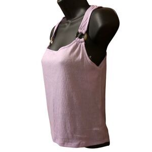 SO lavender Crinkle knit O ring tank top | Junior size S